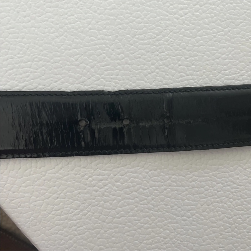 Gucci belt lacquered black with cherry color bamboo size m - Picture 5 of 8